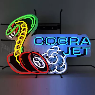 Cobra Jet Business Neon Sign Ford Mustang Car Garage Decor Neon Sign 30  By 21  • $442.99