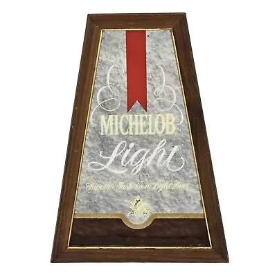 Vintage Michelob Light Bar Mirror Beer Advertisement Sign Man Cave Bar • $32