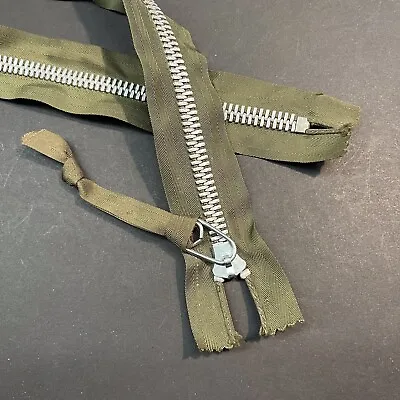 Military CONMAR Aluminum￼ Zipper 26.5 Inch Nylon Closed End Vintage • $20