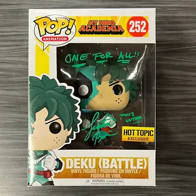 Funko POP! Animation: My Hero Academia - Deku (Battle)(Hot Topic)(Signed/Justin • $175.99