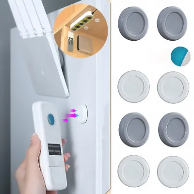 1 Pair Magnetic Hook Punch Free Wall Holder Refrigerator Durable Sticker  • $2.89