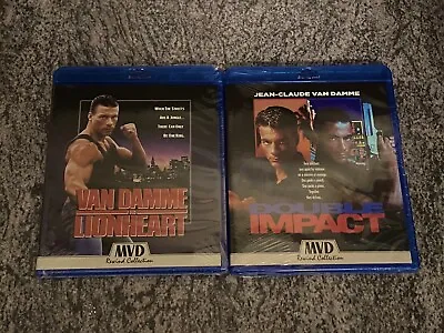 NEW! 2 Jean-Claude Van Damme MVD Rewind Blu-ray Lot! Lionheart Double Impact • $16.50