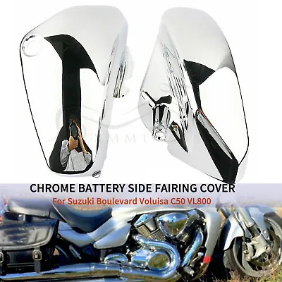 Chrome L&R Side Battery Fairing Cover Fit For Suzuki Boulevard C50 C50 Boss C50T • $66.98