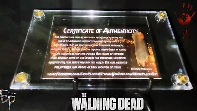 The Walking Dead Movie Memorabilia W/COA (Wood From Railroad Tracks) • $31