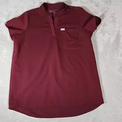 Figs Kitale Maternity Scrub Top Womens Medium Maroon Medical Dental Doctor Nurse • $24.99