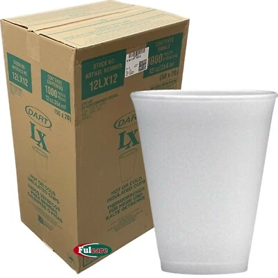 £79.99 • Buy 12oz Polystyrene Dart Insulated Foam Poly Cups 1000 - UKB411