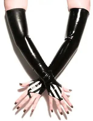 Dita Black Latex Gauntlets - One Size • £33.99