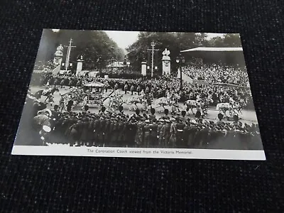 The Coronation Coach View From Victoria Memorial Postcard Queen Elizabeth London • £3