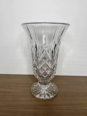 Vintage Waterford Marquis Crystal Footed Vase 8 1/2  Flower Vase 1990's • $38.24