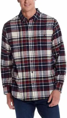 Weatherproof Vintage Men's Lightweight Plaid Flannel Long Sleeves Shirt • $19.99