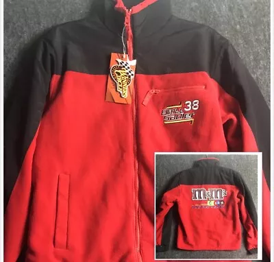 Elliot Sadler #38 Mens M M&M’s Reversible Nascar Jacket Blk & Red Nylon Fleece • $32