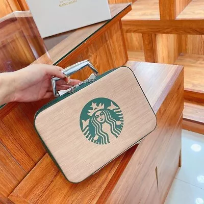 Starbucks Luggage Cute Mini Handbag Travel Storage Bag Carrying Vanity Case Gift • $31.01