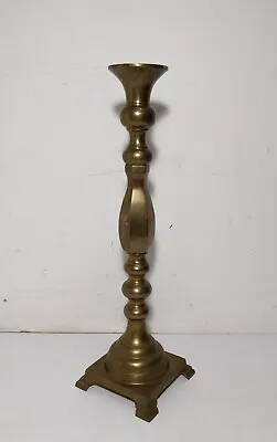 Vintage 22 H Ornate Solid Brass Candlestick Candle Holder Altar/Church Art Deco • $81