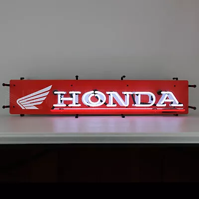 Honda Neon Sign Racing Wings Motocross Motorcycle Garage Glass Supercross Lamp • $174.99