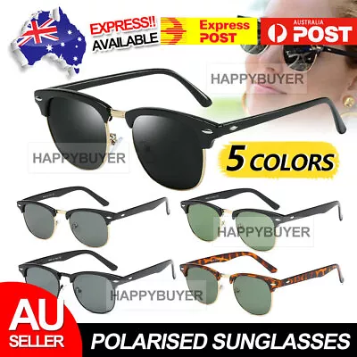 $10.85 • Buy Polarised Sunglasses - Vintage / Retro Half Rimmed Frames - Polarized Lens New