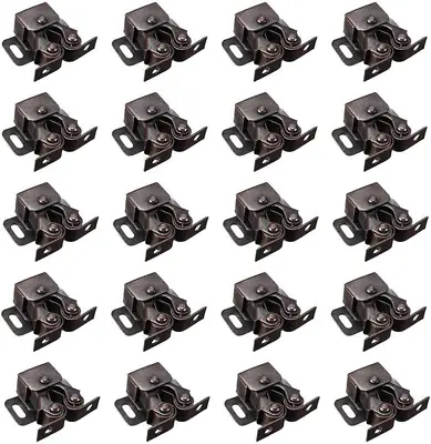 20Pcs Cupboard Closet Cabinet Door Double Ball Roller Catch Latch Cold Rolled • $23.94
