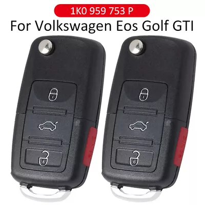 $20.15 • Buy 2x Keyless Remote Key Fob For VW Volkswagen Rabbit Jetta CC GTI 1K0 959 753 P