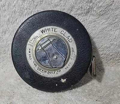 Vintage Lufkin Rule Co White Clad HW223 50 Ft Steel Tape Measure USA • $8