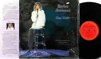 Barbra Streisand One Voice OC 40788 Columbia 1987 US Live Concert LP Lyrics EX • $9.95