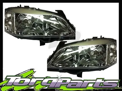 $184 • Buy Headlights Pair Suit Ts Astra Holden 98-04 Sedan Hatch Chrome Headlamps Head