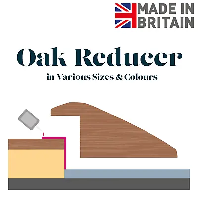 Solid Oak Ramp Reducer Threshold Door Bar For Wood To Tiles & Vinyl Floor • £89.96