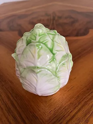 Vintage Ceramic Lettuce Leaf Salt Cellar Cabbage Candy Dish Made In Japan • £4