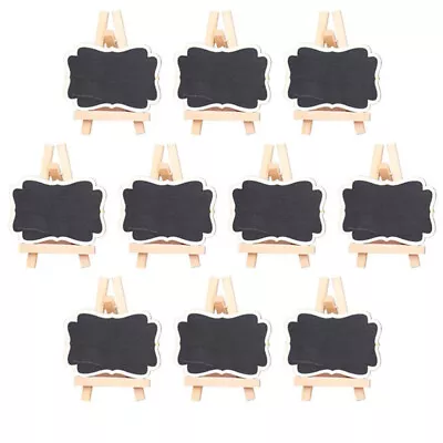  10 Pcs Place Cards With Easel Framed Chalkboard Mini Signs Desktop Message • £10.78