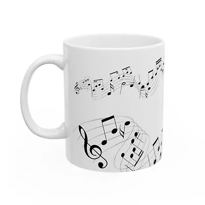 Coffee Tea Mug Cup Sheet Music Line Note Signature Song Bass Treble Mugs N' More • $14.95