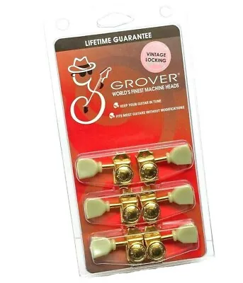 Grover Gold Vintage Retrofit Locking Guitar Tuners Gibson® Les Paul/SG 533GK • $84