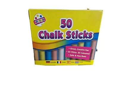 50 Coloured Chalk Sticks • £4.90