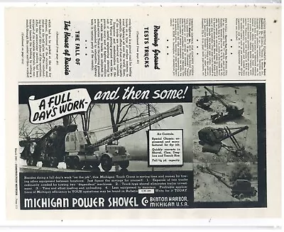 1940 Michigan Power Shovel Ad: Michigan Truck Crane W/ Specs Benton Harbor MI • $17.76