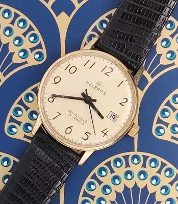 Vintage Helbros Swiss Wristwatch Hand-wind Date Window At 3 O'clock • $24.95