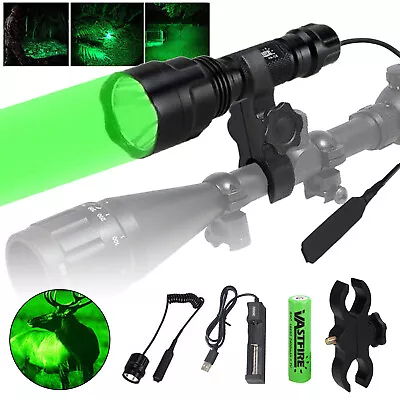 Green LED Hunting Lamp Flashlight Predator Flashlight Coyote Hog Varmint+BATTERY • $19.99