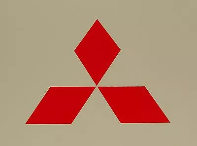 Mitsubishi Emblem Logo Decal Sticker RED 5  • $4