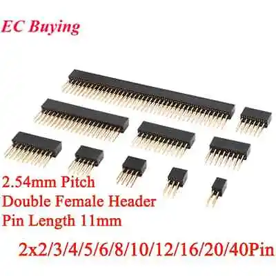 Long Pins Female Double Row Pin Header Socket Connector 10pcs Various • $4.78