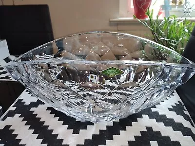 Vintage Shannon Designs Of Ireland 1970 Very Lg. Centerpiece Lead Crystal Bowl • $399