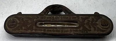 Vintage Ornate Cast Iron Pocket String Line Bubble Level Tool • $16.99