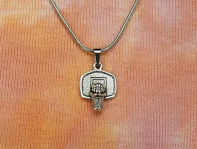 Basketball Hoop Necklace Or Earrings Sports Jewelry Charm Pendant Gift • $17.99