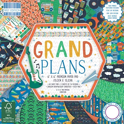 £5.25 • Buy Grand Plans - 6x6 Premium Paper Pad - 48 Sheets - First Edition 