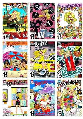 Set Of 9 Vintage Retro 1980's Barbie Book Covers #4 Cotton FABRIC Images • $14.80