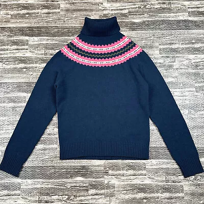 J Crew Sweater Womens Size S Blue Wool Pullover Turtleneck • $19