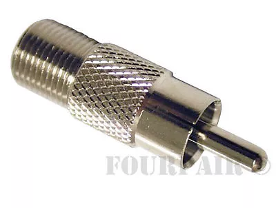 RCA Male Plug To F Female Coax Jack Adapter Connector Cable Coupler RG59 RG6 New • $4.99