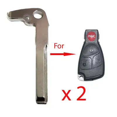 New Smart Remote Key Uncut Blade Blank Replacement For Mercedes Benz (2 Pack) • $8.96