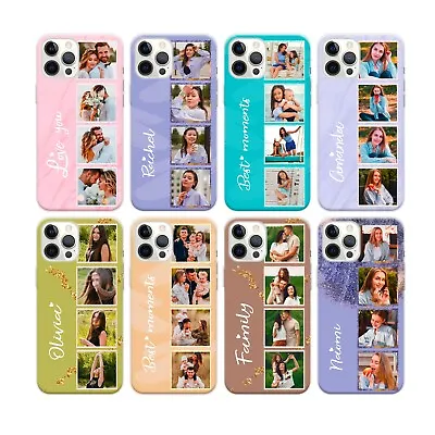 Personalised Case IPhone Custom Photo Name Silicone Phone 15 14 XR 7 11 SE Cover • £7.49