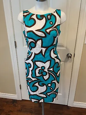 Milly New York Blue & White Floral Print  Dress Size 6 • $45.56