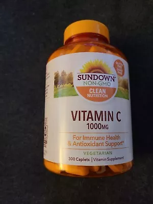 Sundown Vitamin C Supplement Caplets Vegetarian Formula 1000 Mg 300 Ct (E9) • $29