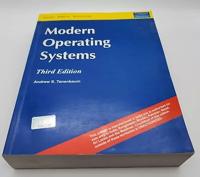 Modern Operating Systems 3rd Edition - Pearson - Tannenbaum - 9788131720035 • $39.49