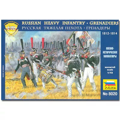 ZVEZDA 8020 Russian Heavy Infantry 1812 Model Kit 1:72 • £15.95