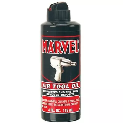 Marvel MM080R Air Tool Oil 4 Oz. Bottle Lubricates And Protects Removes Deposits • $10.79