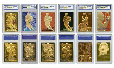 Kobe Bryant Mega-Deal Licensed 1996 ROOKIE Gold Cards Graded GEM-MT 10  SET OF 6 • $89.95